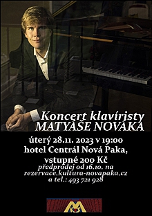 KLAVÍRNÍ RECITÁL – Matyáš Novák